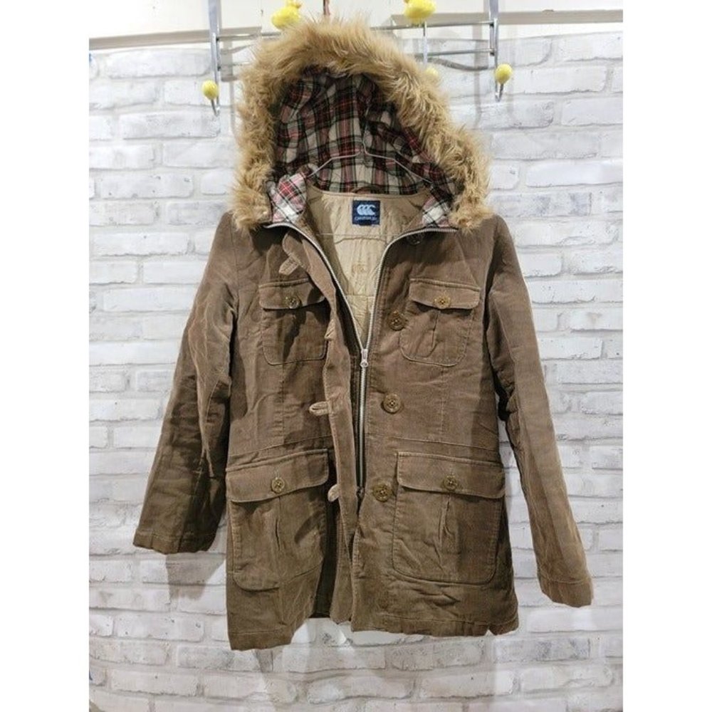 Canterbury Brown Hooded Parka Jacket with Faux Fur Trim